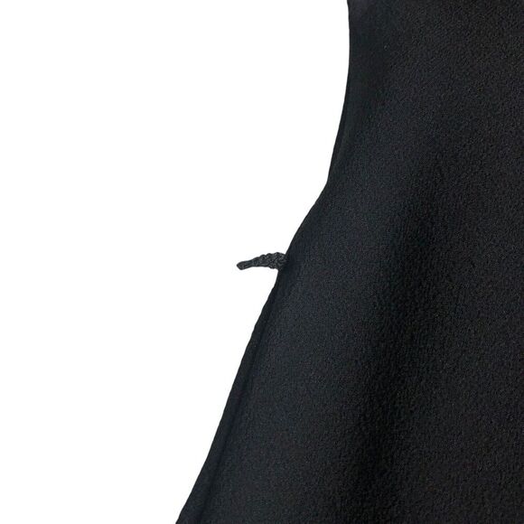 Vintage Express Dress 11/12 Black Silk Midi Flutter Sleeve Y2K Fairy Whimsigoth‎ - Picture 8 of 13